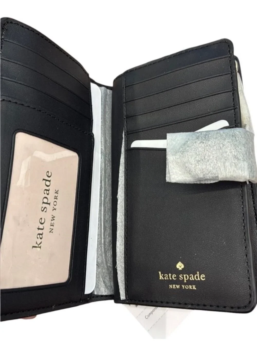 Kate Spade WLR00124 Medium Compact Bifold Wallet Warm Beige Multi NWT $189